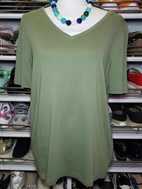 Talbots Pima Cotton V-Neck Tee